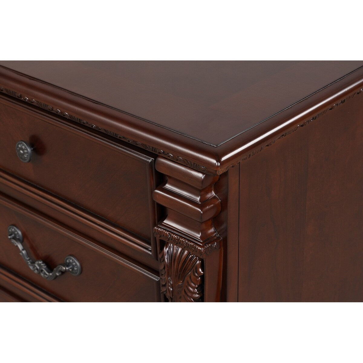Lyndon Cherry 3-Drawer 48 in. Chest of Drawers