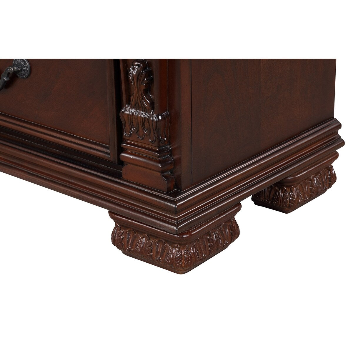 Lyndon Cherry 3-Drawer 48 in. Chest of Drawers