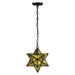 Lynn Moravian Star Metal/Clear Glass LED Pendant, by JONATHAN Y - 1 Light