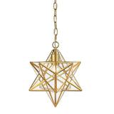 Lynn Moravian Star Metal/Clear Glass LED Pendant, by JONATHAN Y - 1 Light
