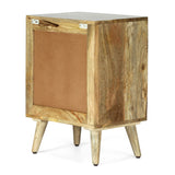 Lytle Boho Handcrafted Mango Wood Nightstand with Storage by Christopher Knight Home
