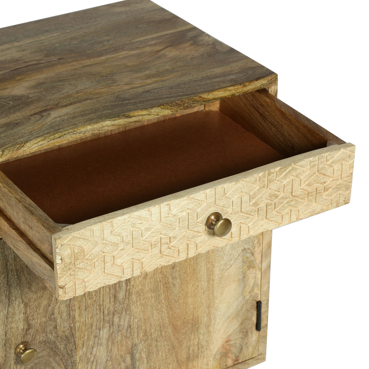 Lytle Boho Handcrafted Mango Wood Nightstand with Storage by Christopher Knight Home