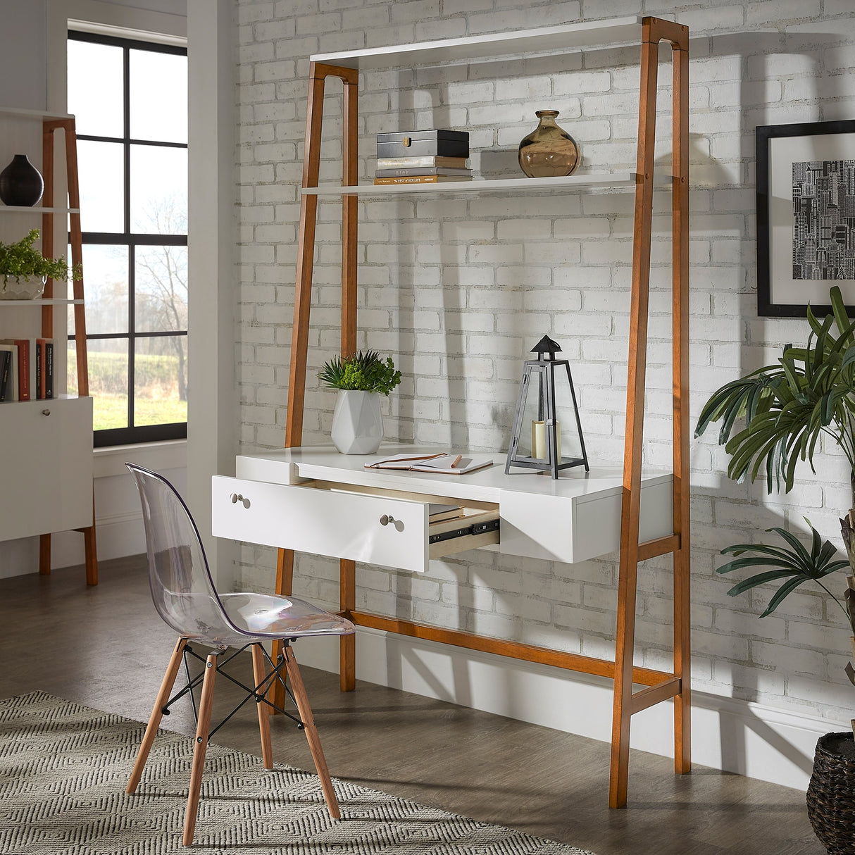Lyvia 46" Wide Leaning/Ladder Desk by iNSPIRE Q Modern