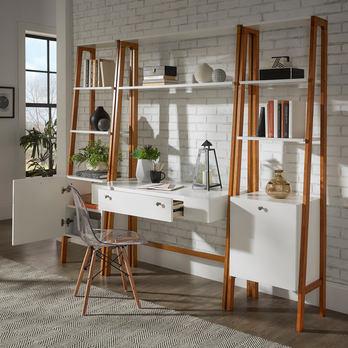 Lyvia 46" Wide Leaning/Ladder Desk by iNSPIRE Q Modern