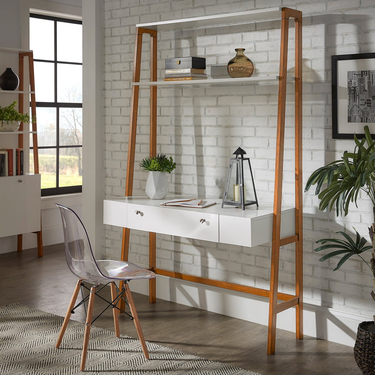 Lyvia 46" Wide Leaning/Ladder Desk by iNSPIRE Q Modern