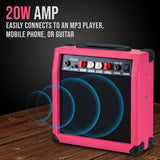 LyxPro Electric Guitar Amplifier 20 Watt Guitar Amp w/Built-In Speaker