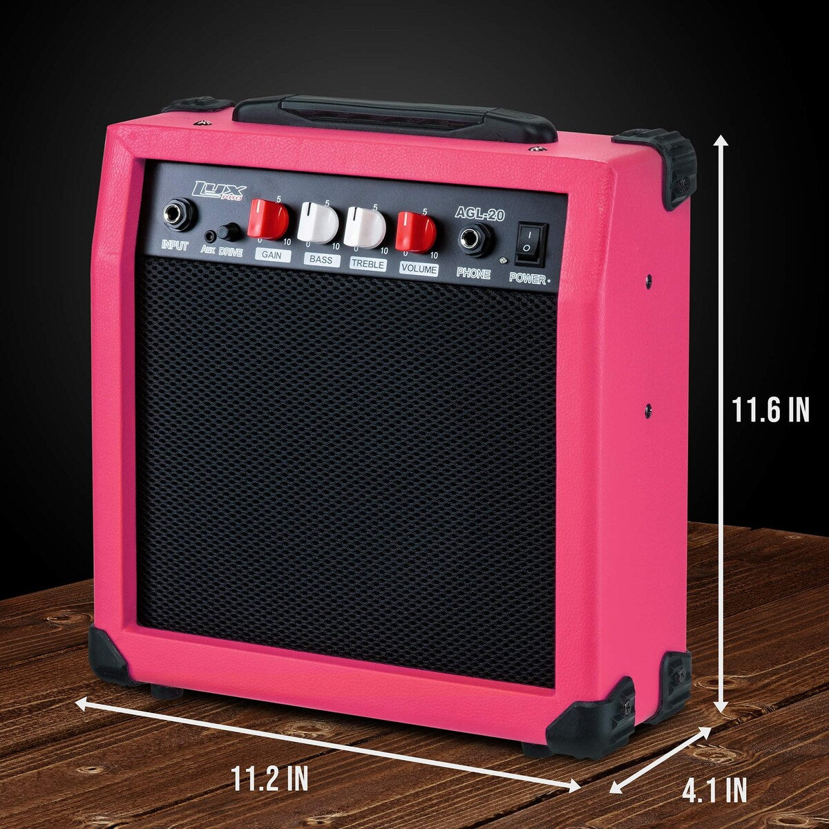 LyxPro Electric Guitar Amplifier 20 Watt Guitar Amp w/Built-In Speaker