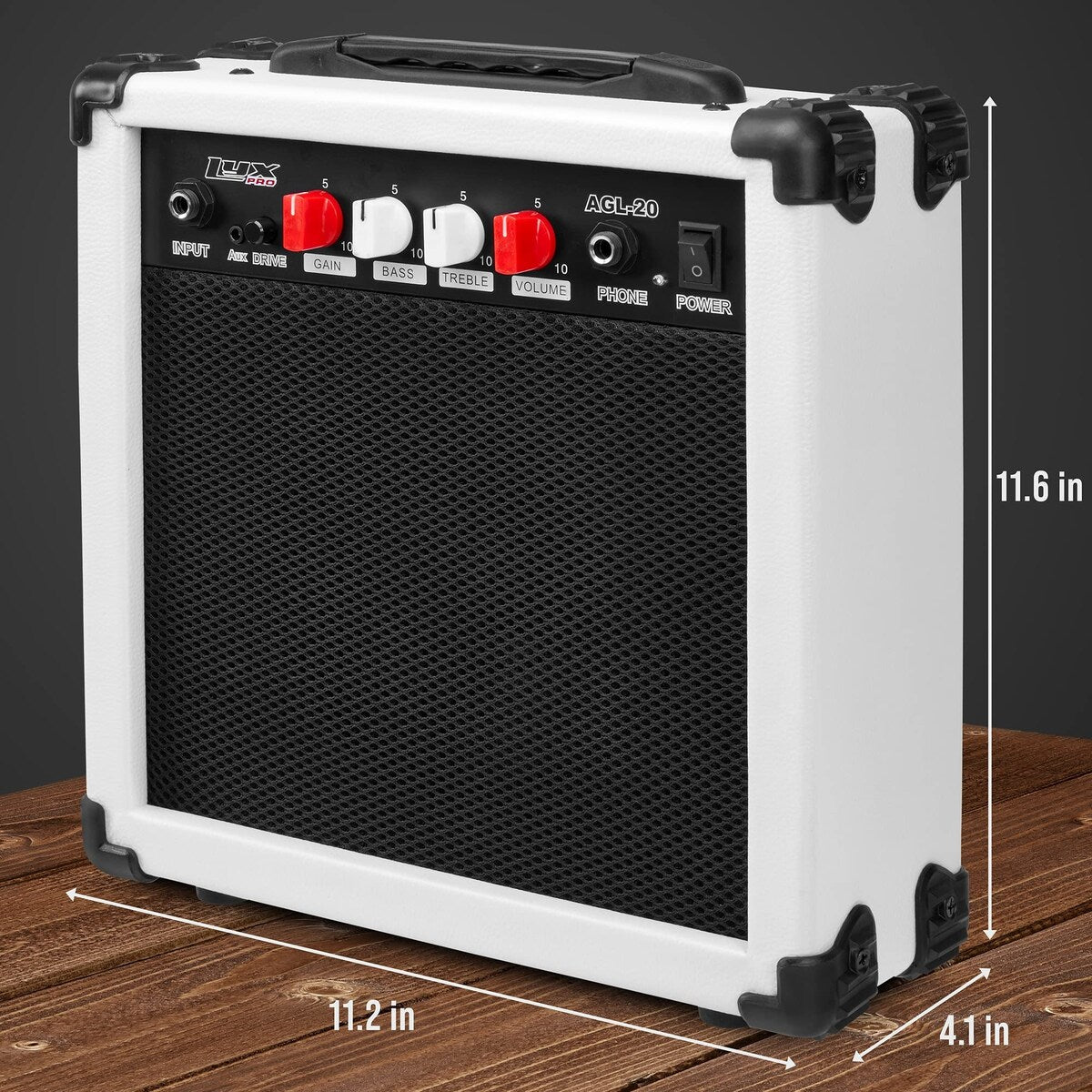 LyxPro Electric Guitar Amplifier 20 Watt Guitar Amp w/Built-In Speaker