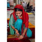 Handmade M.A.Trading Arizona Green New Zealand Wool Rug (India)