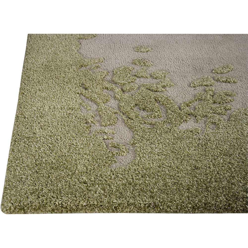 Handmade M.A.Trading Arizona Green New Zealand Wool Rug (India)