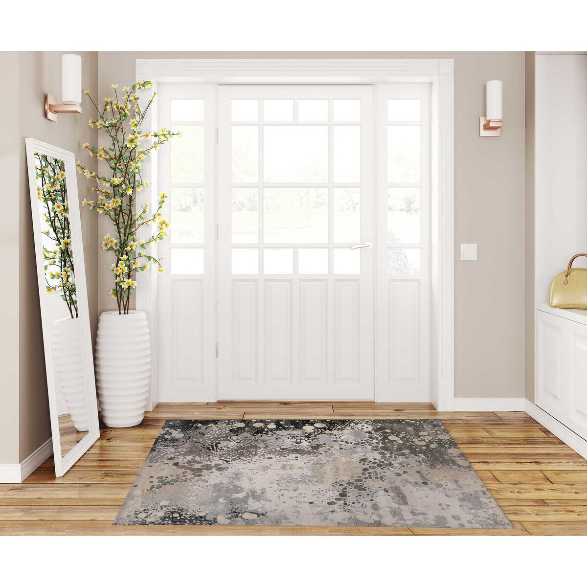 MACCHIE WARM GREY Indoor Floor Mat By Marina Gutierrez