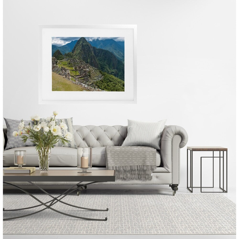 MACHU PICCHU PANORAMA White Framed Giclee Print By Kavka Designs