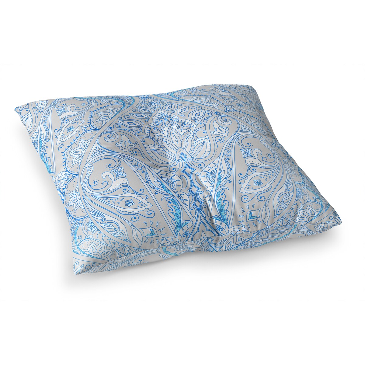 MAHAL BLUE GREY Floor Pillow By Kavka Designs