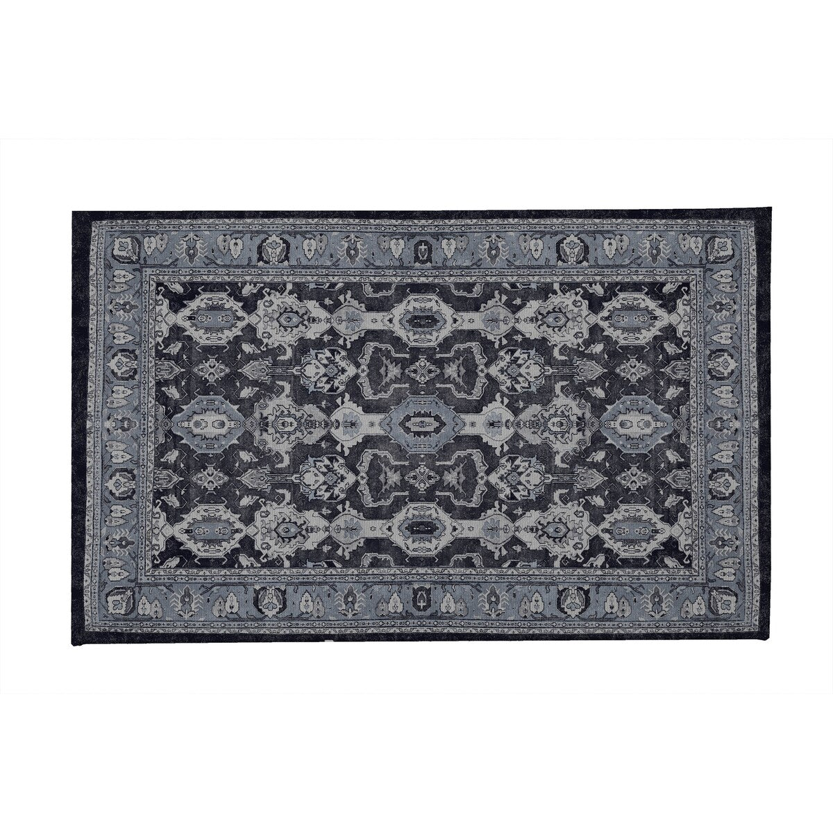MAHAL NAVY with Rubberized non-slip Backing Indoor|Outdoor Mat By Kavka Designs