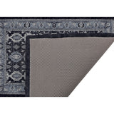 MAHAL NAVY with Rubberized non-slip Backing Indoor|Outdoor Mat By Kavka Designs