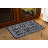 MAHAL NAVY with Rubberized non-slip Backing Indoor|Outdoor Mat By Kavka Designs