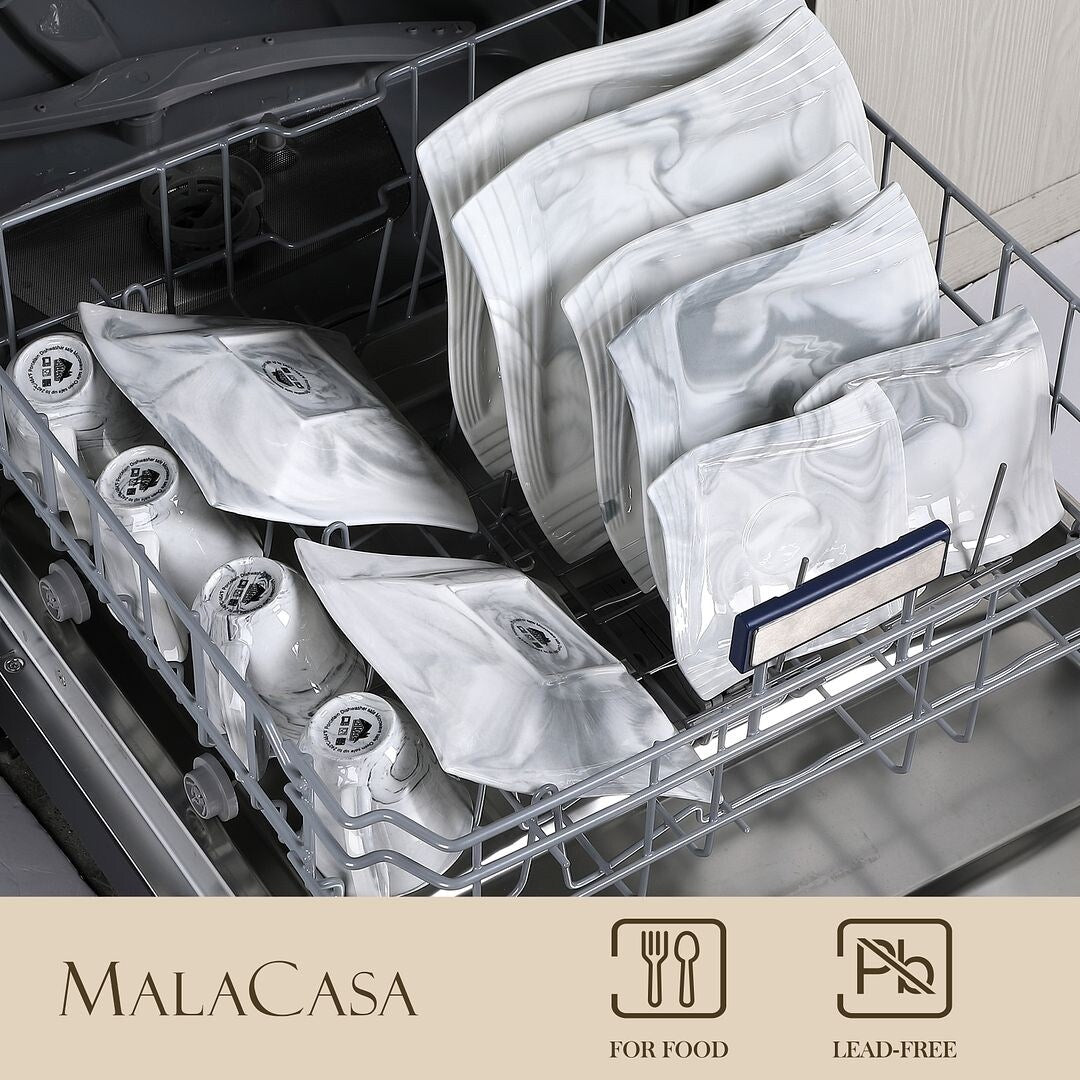 MALACASA Amparo Porcelain Dinnerware Set