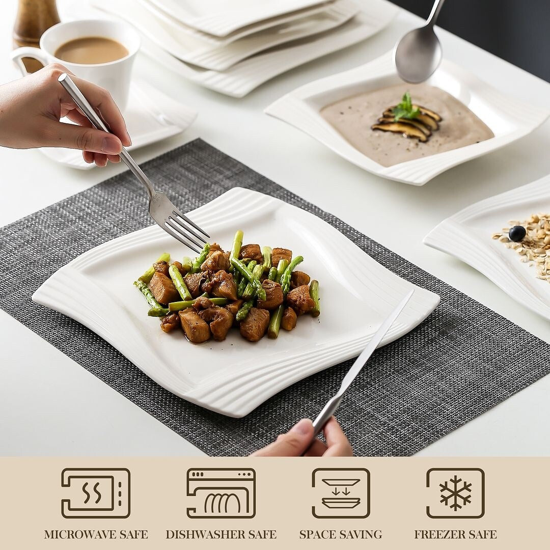 MALACASA Amparo Porcelain Dinnerware Set
