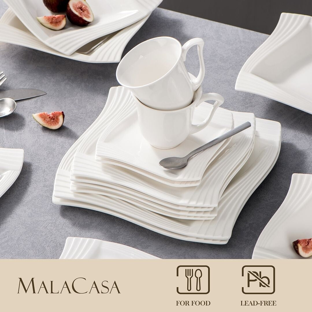 MALACASA Amparo Porcelain Dinnerware Set