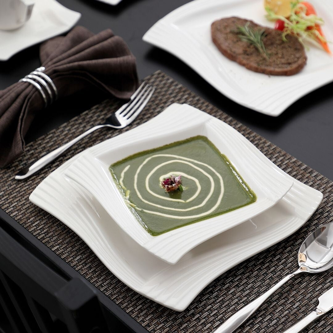 MALACASA Amparo Porcelain Dinnerware Set