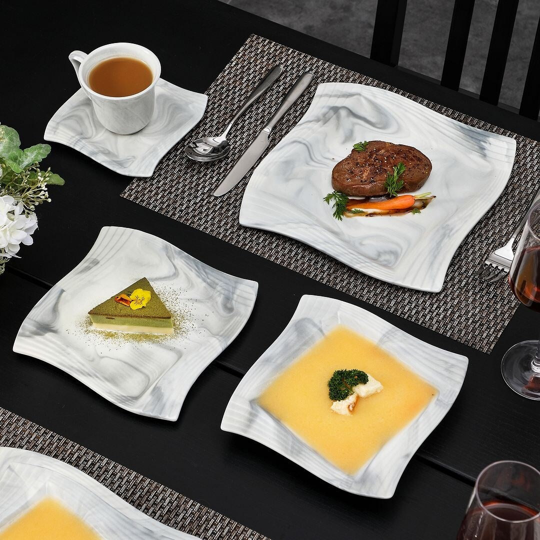MALACASA Amparo Porcelain Dinnerware Set