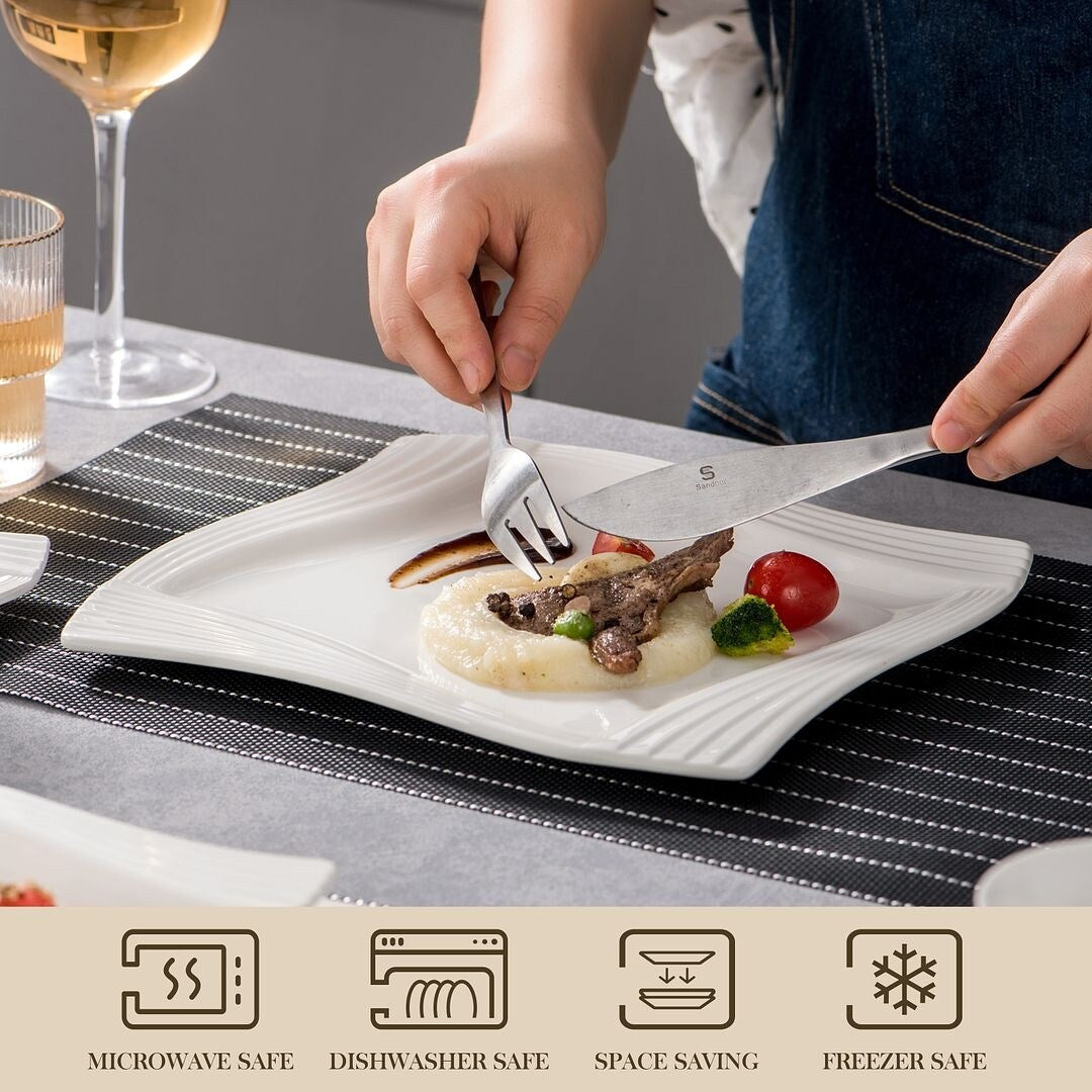 MALACASA Amparo Porcelain Dinnerware Set