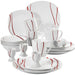 VEWEET 20-Piece White Porcelain Dinnerware Set (Service for 4)