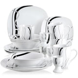 VEWEET 20-Piece White Porcelain Dinnerware Set (Service for 4)
