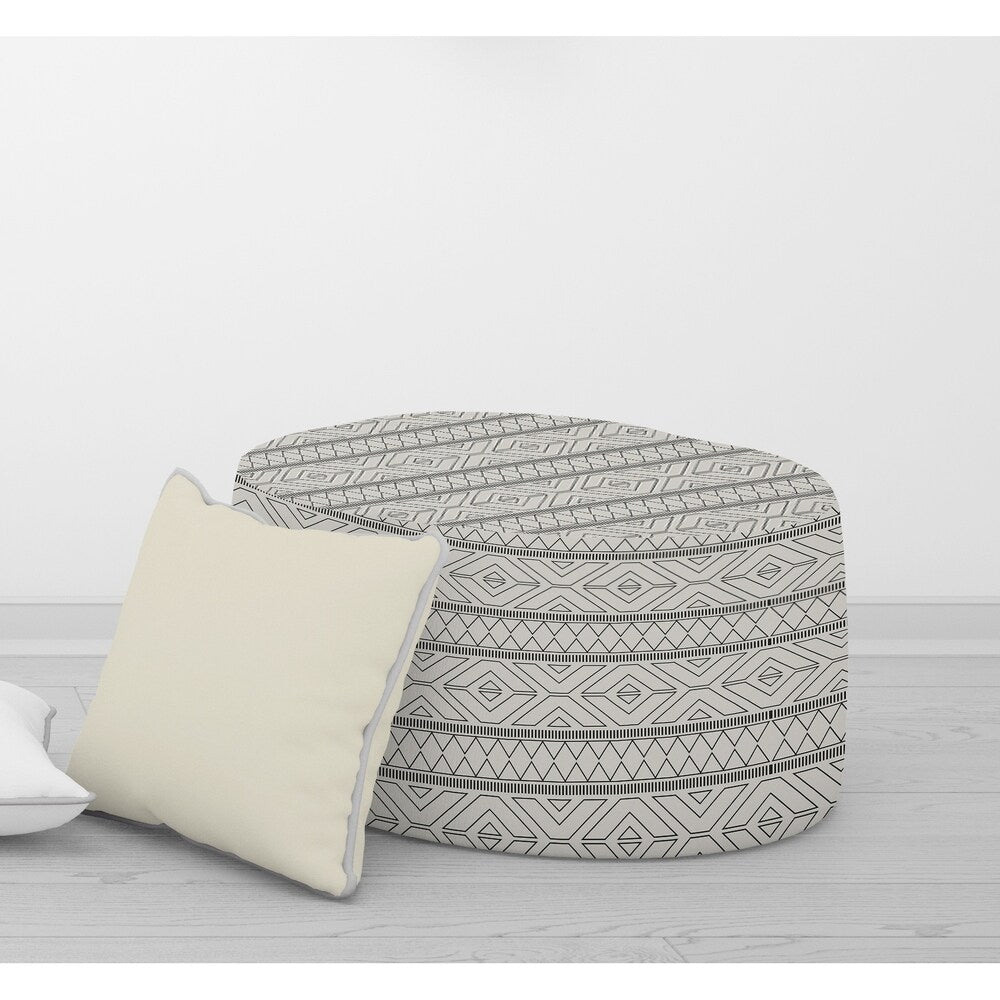 MARRAKESH GREY Round Pouf By Kavka Designs