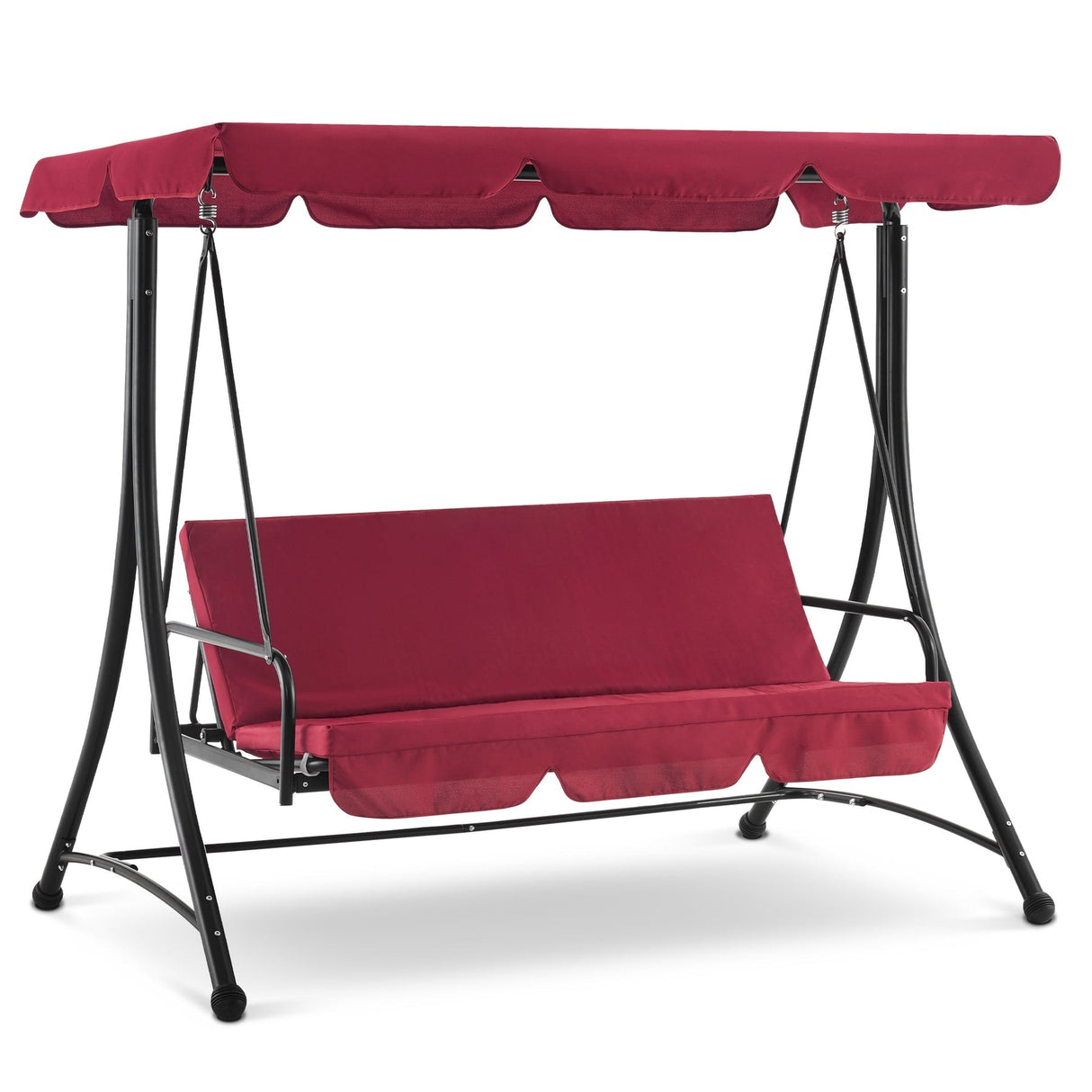 MCombo 3 Seat Patio Swings with Adjustable Canopy, Reclining Porch Swing, 4089