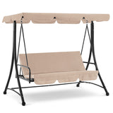 MCombo 3 Seat Patio Swings with Adjustable Canopy, Reclining Porch Swing, 4089