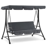 MCombo 3 Seat Patio Swings with Adjustable Canopy, Reclining Porch Swing, 4089