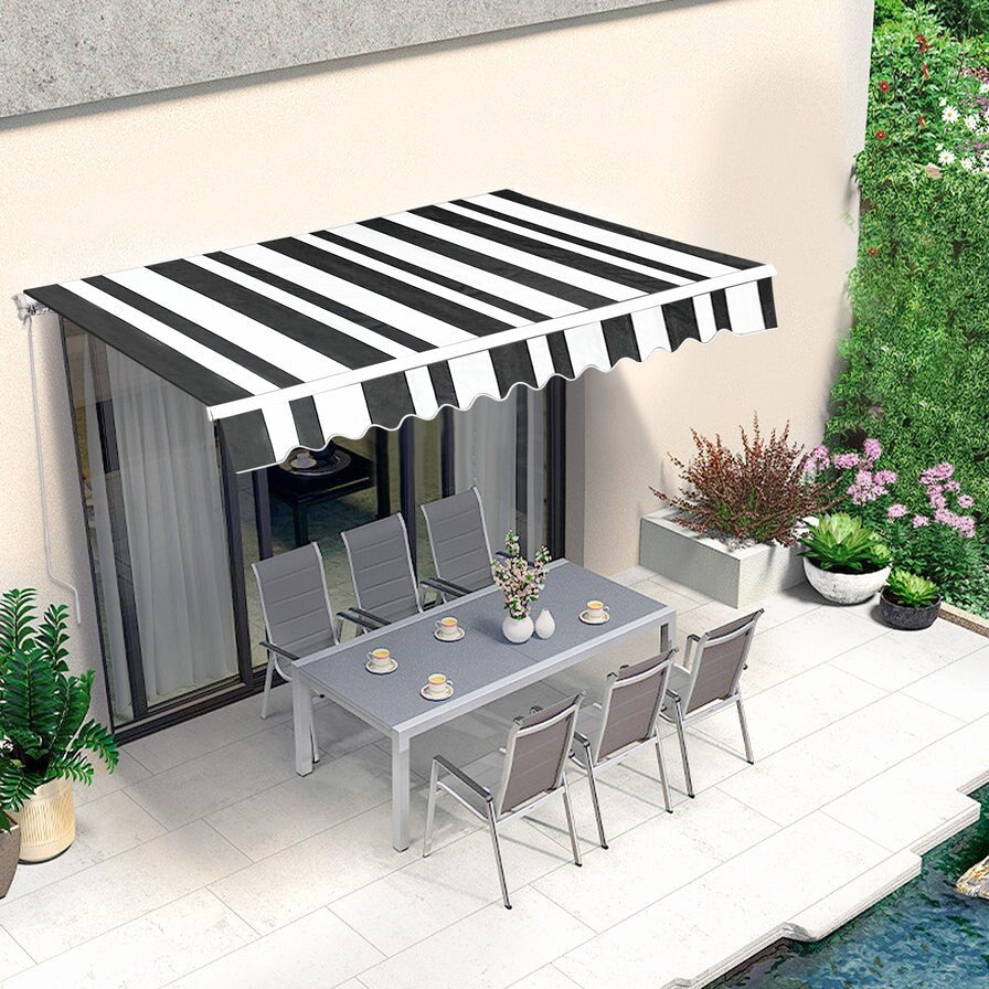 MCombo 12x10 Feet Polyester Fabric Replacement for Retractable Awning