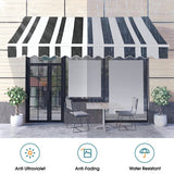 MCombo 12x10 Feet Polyester Fabric Replacement for Retractable Awning