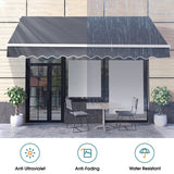 MCombo 12x10 Feet Polyester Fabric Replacement for Retractable Awning