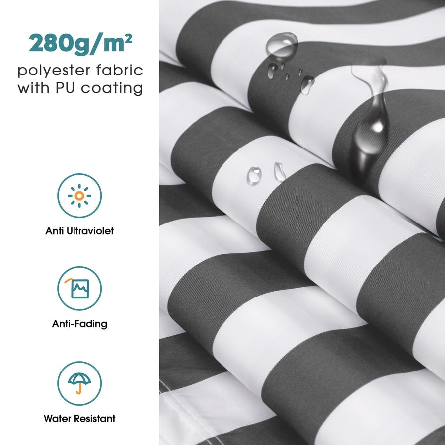 MCombo 12x10 Feet Polyester Fabric Replacement for Retractable Awning