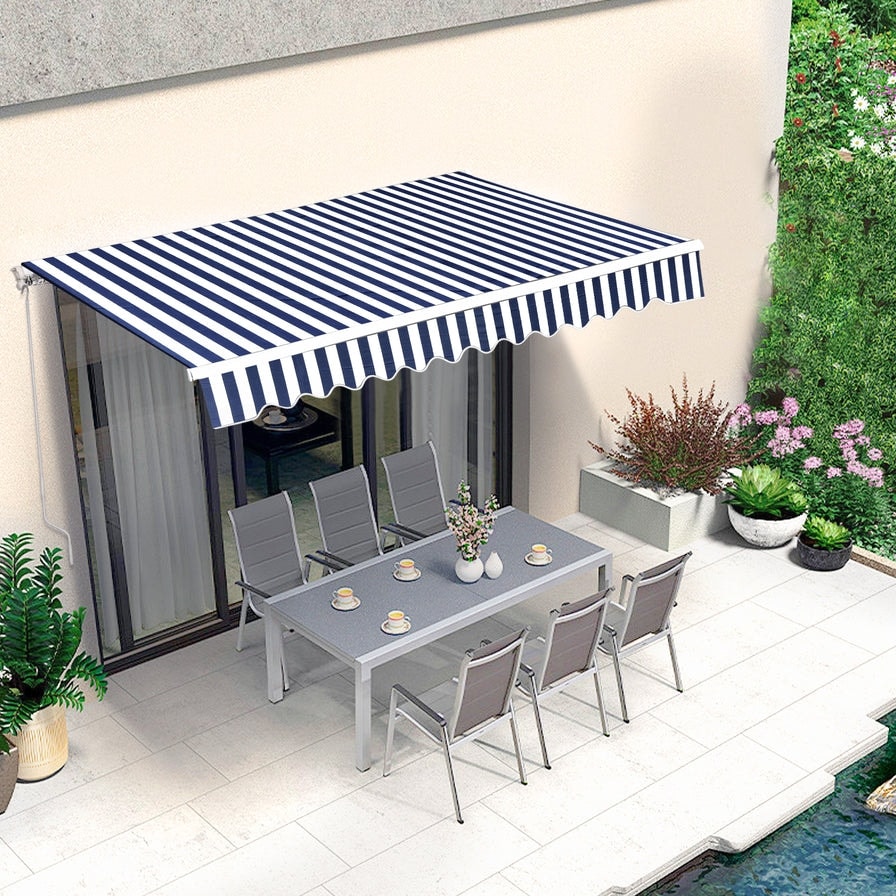 MCombo 12x10 Feet Polyester Fabric Replacement for Retractable Awning
