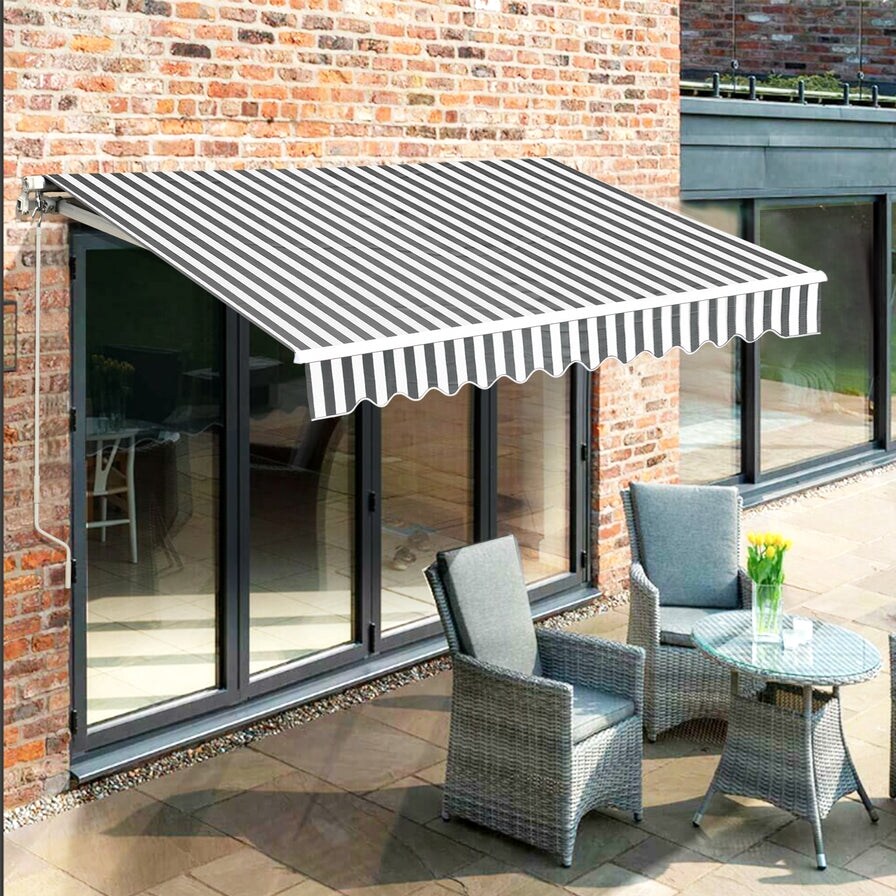 MCombo 12x10 Feet Polyester Fabric Replacement for Retractable Awning