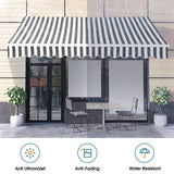MCombo 12x10 Feet Polyester Fabric Replacement for Retractable Awning