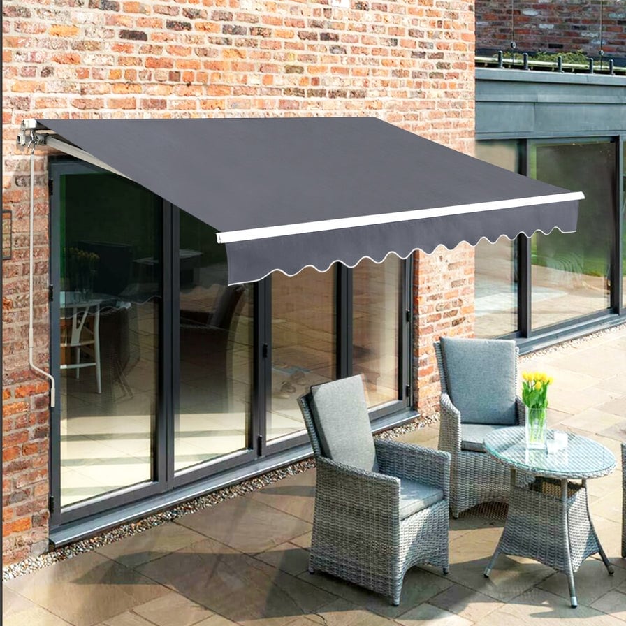 MCombo 12x10 Feet Polyester Fabric Replacement for Retractable Awning