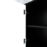 MDF 2 Door Accent Cabinet with Adjustable Shelf and Metal Feet