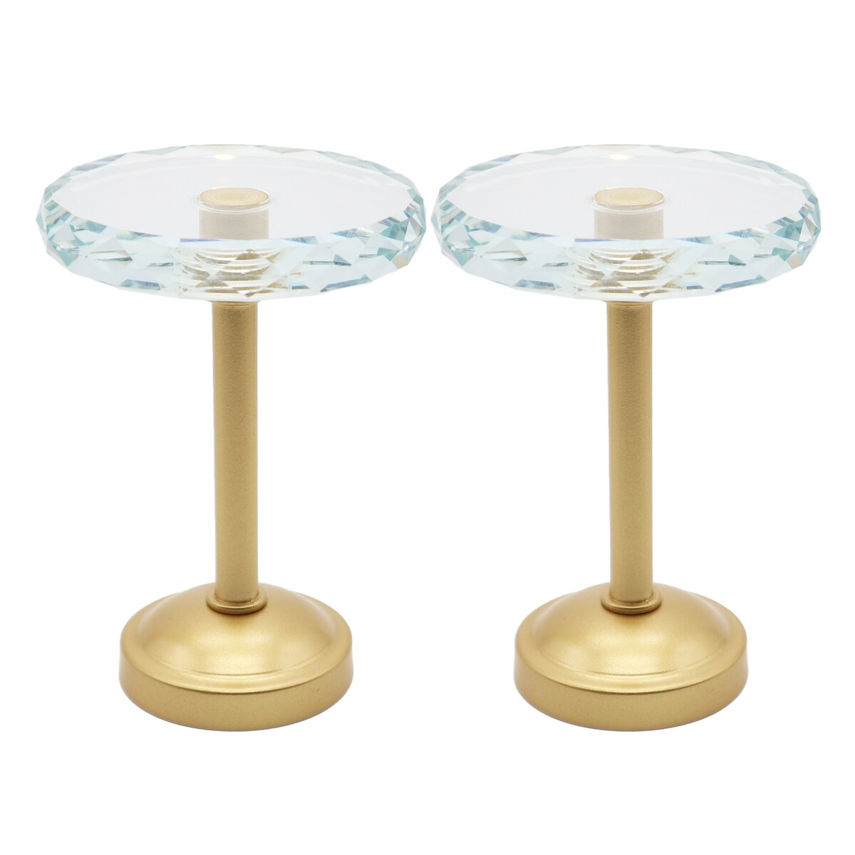MERIVILLE Set of 2 Cut Crystal Window Drapery Medallion Holdbacks