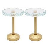 MERIVILLE Set of 2 Cut Crystal Window Drapery Medallion Holdbacks
