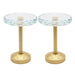 MERIVILLE Set of 2 Cut Crystal Window Drapery Medallion Holdbacks