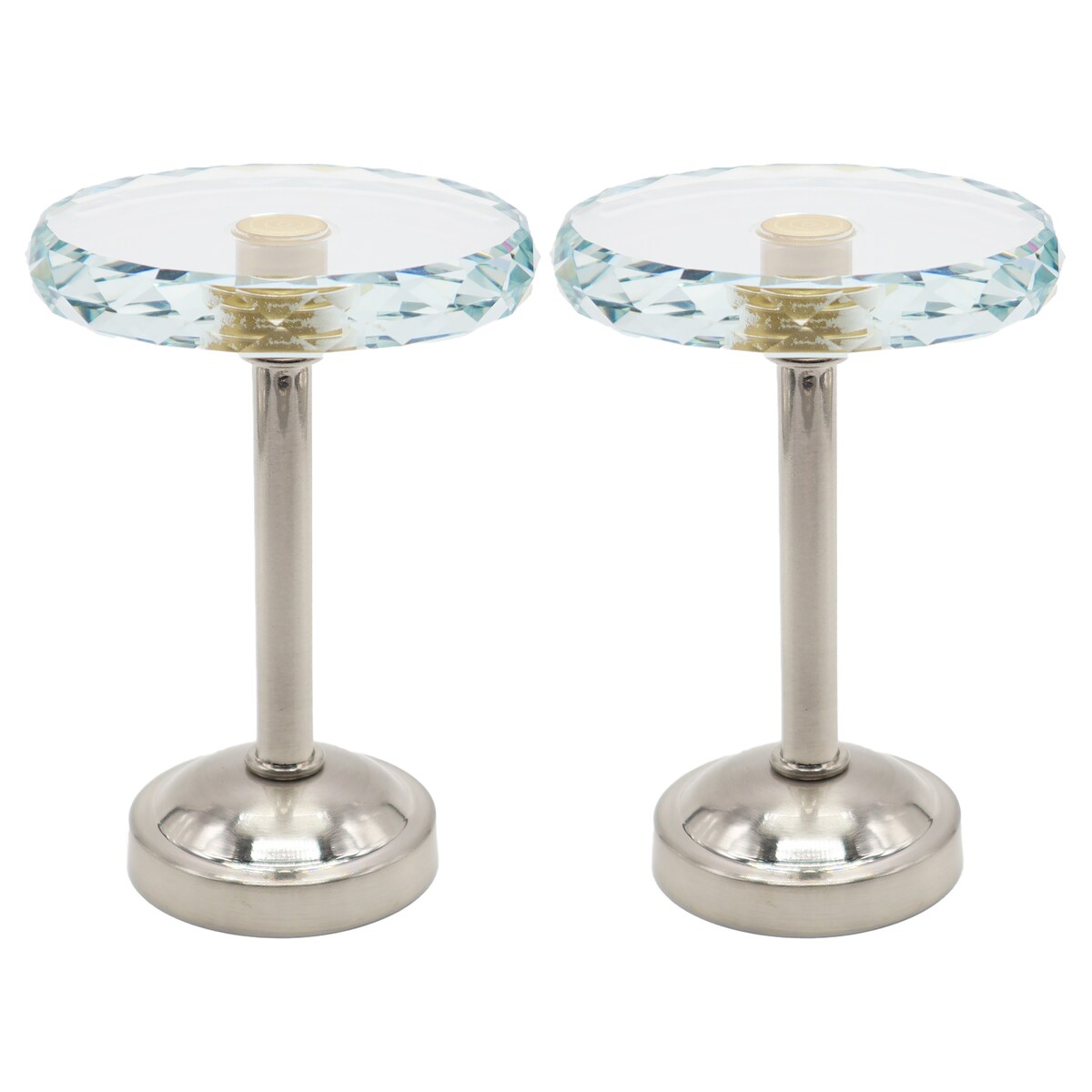 MERIVILLE Set of 2 Cut Crystal Window Drapery Medallion Holdbacks