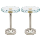 MERIVILLE Set of 2 Cut Crystal Window Drapery Medallion Holdbacks