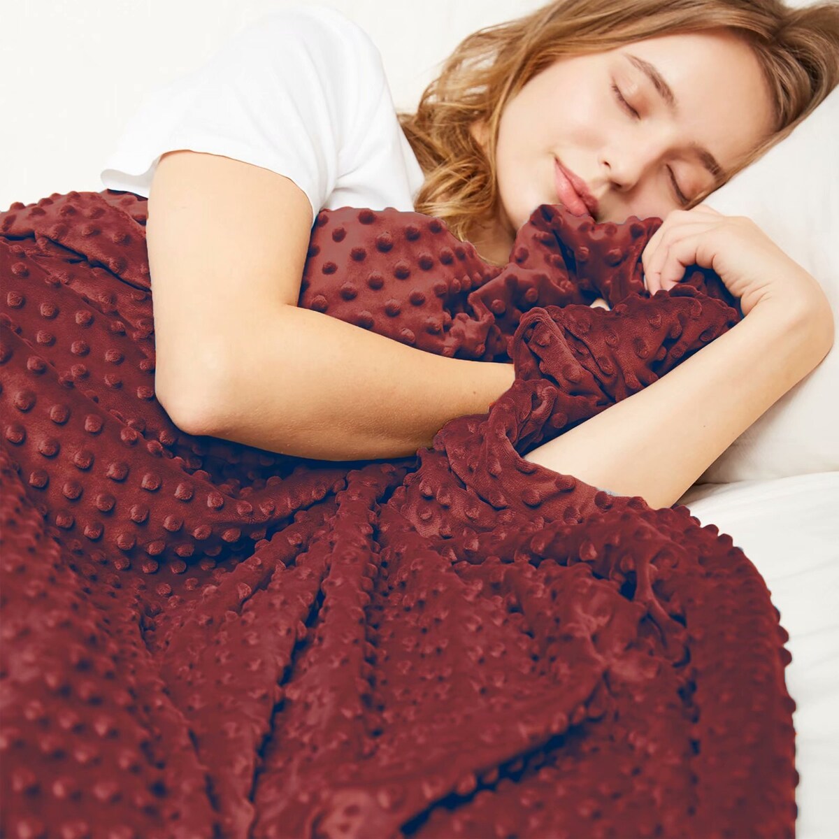 MERRYLIFE Cooling Weighted Blanket 12 lbs 48" X 72" Twin Size Adult