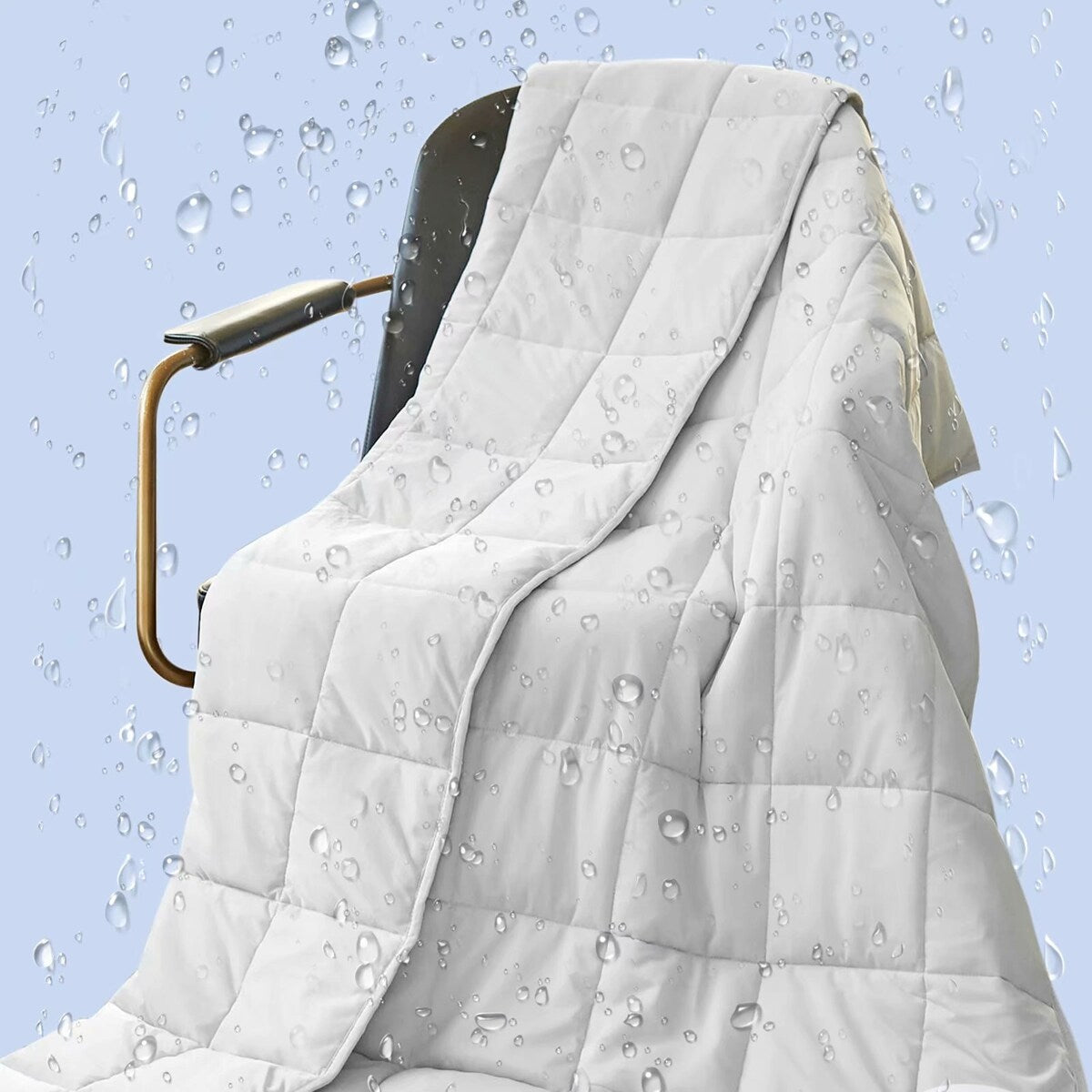 MERRYLIFE Cooling Weighted Blanket 12 lbs 48" X 72" Twin Size Adult
