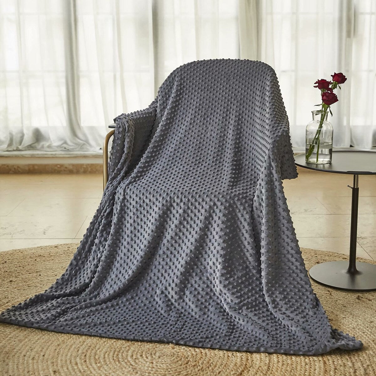 MERRYLIFE Cooling Weighted Blanket 12 lbs 48" X 72" Twin Size Adult