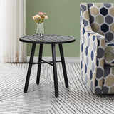 MAISON ARTS Outdoor Bistro Table Round Metal Patio Dining Table Small Side End Table Outdoor Furniture Table